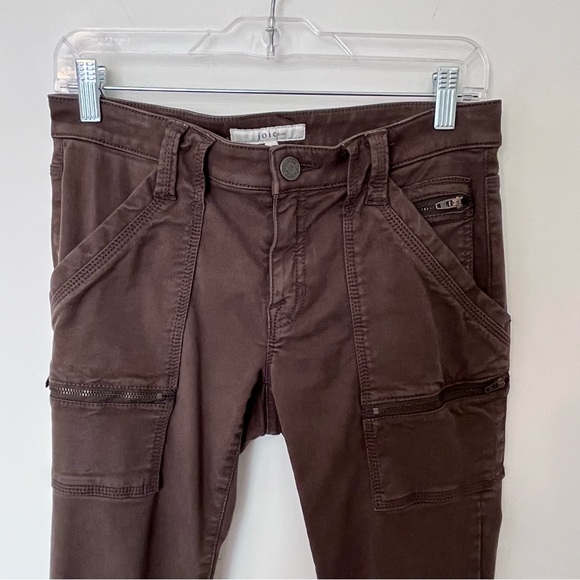 Joie Park Skinny Pants Cargo Style Ankle Zip Fatigue Green Size 28 - Picture 4 of 13